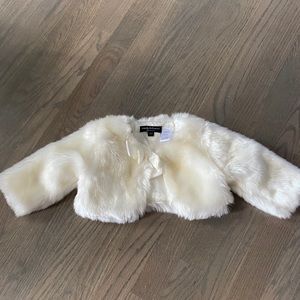 Baby fuzzy formal shawl for dress!